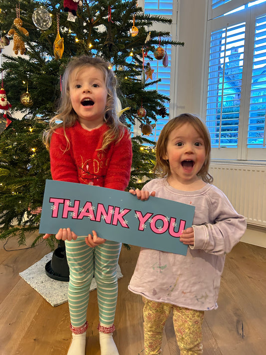 Christmas "thank you" signs