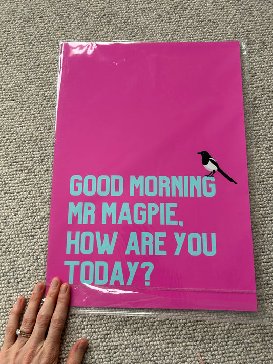 Good morning Mr Magpie how are you today SSF