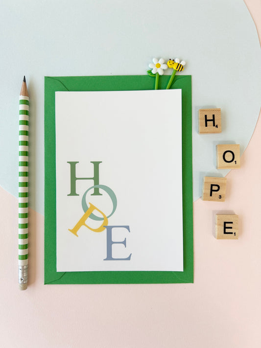 "Hope" greetings card