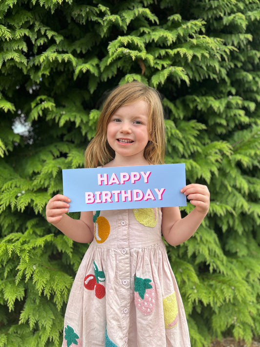 Happy birthday sign