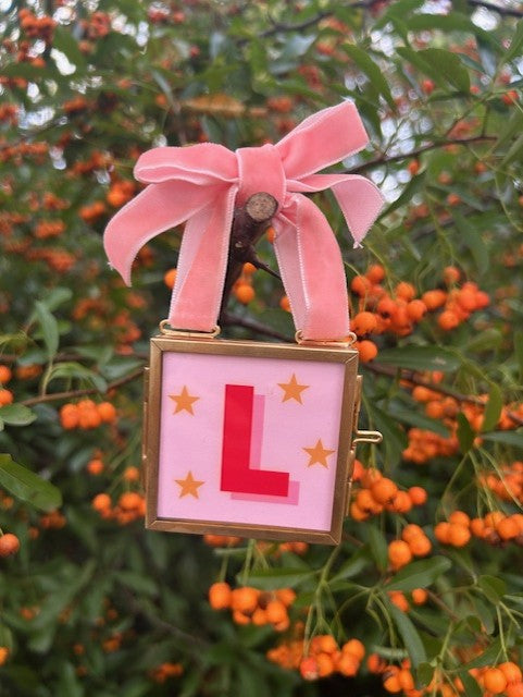 Personalised letter Christmas tree decorations (includes frame)