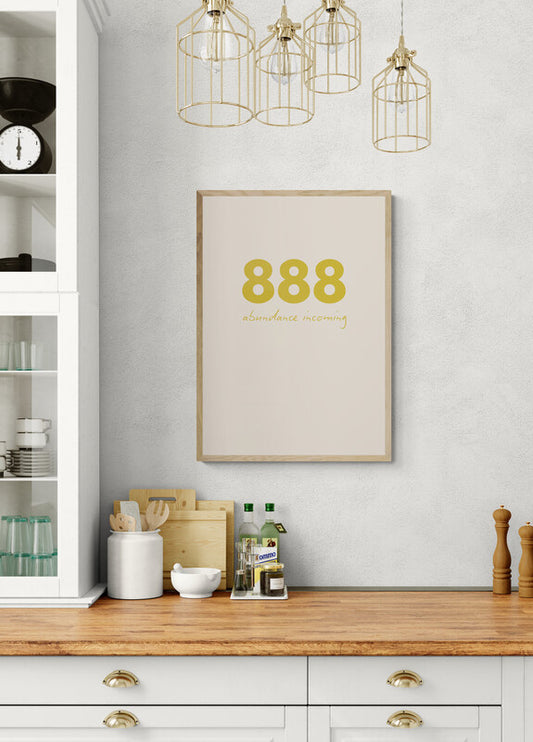 888 Angel Time Wall Art Print | Abundance incoming