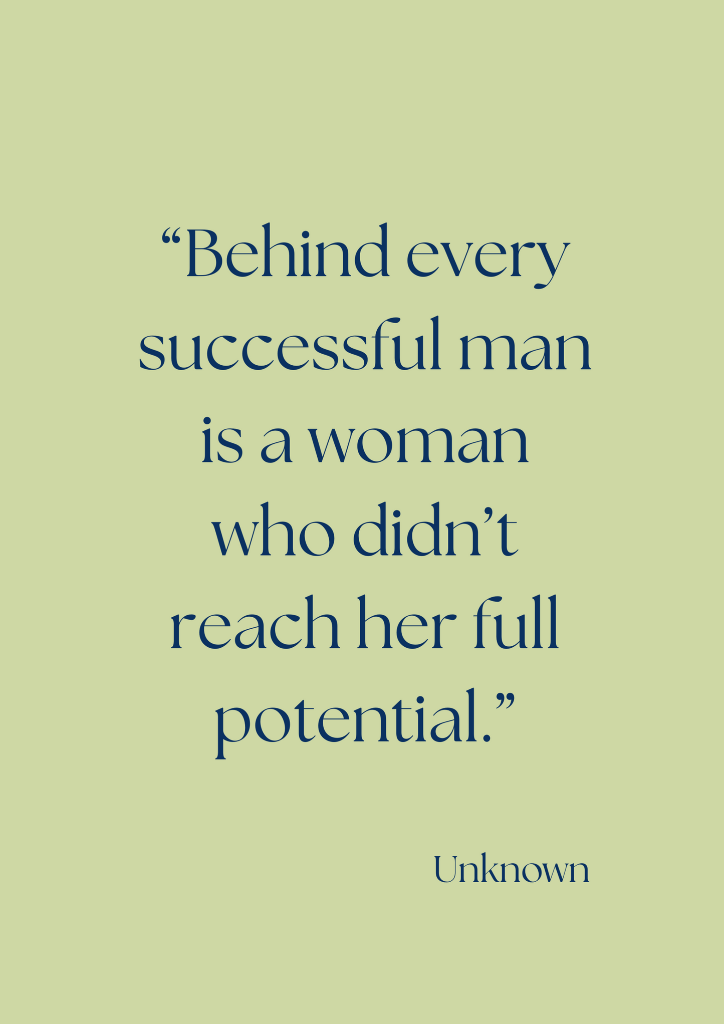Quote on a light green background about successful men and women.