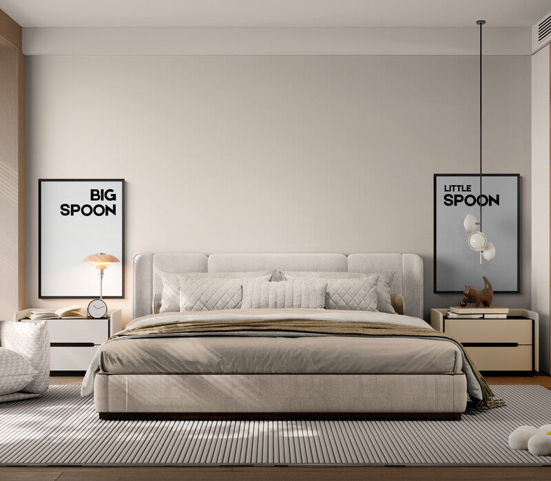 Big spoon, little spoon wall art print set of 2