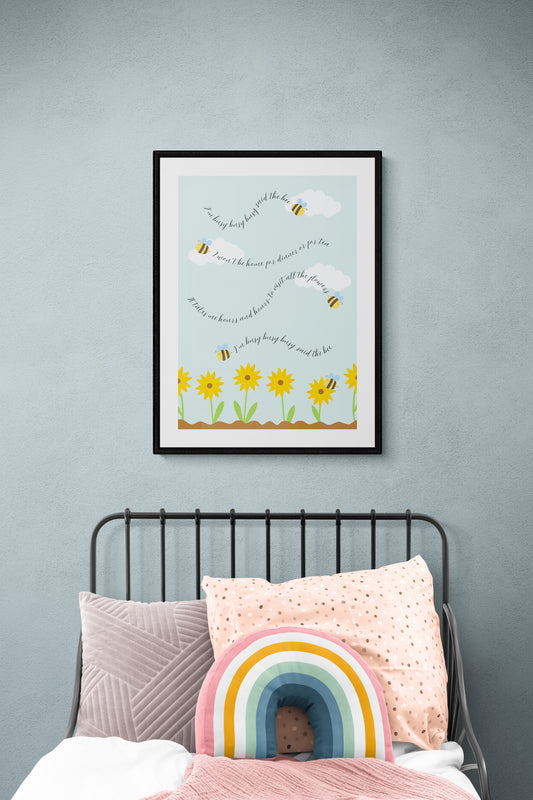 Busy Bee wall art print