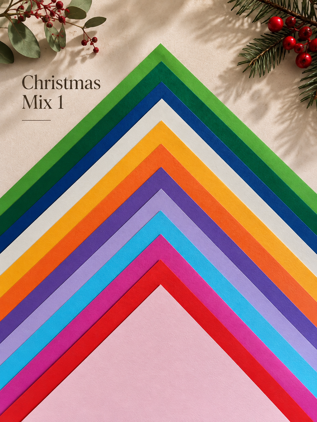 Make Your Own Paper Christmas Decorations Kit - just add glue