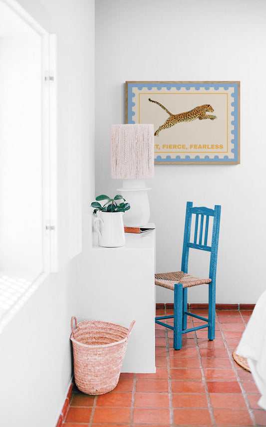 Fast, fierce and fearless Cheetah wall art print