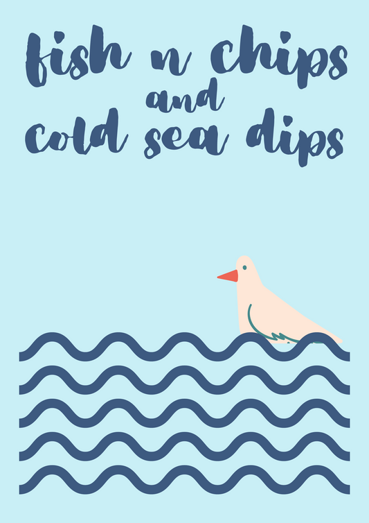 Fish n chips and cold sea dips wall art print