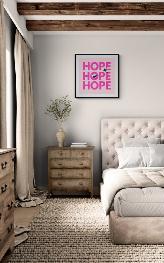 Triple Hope wall art print