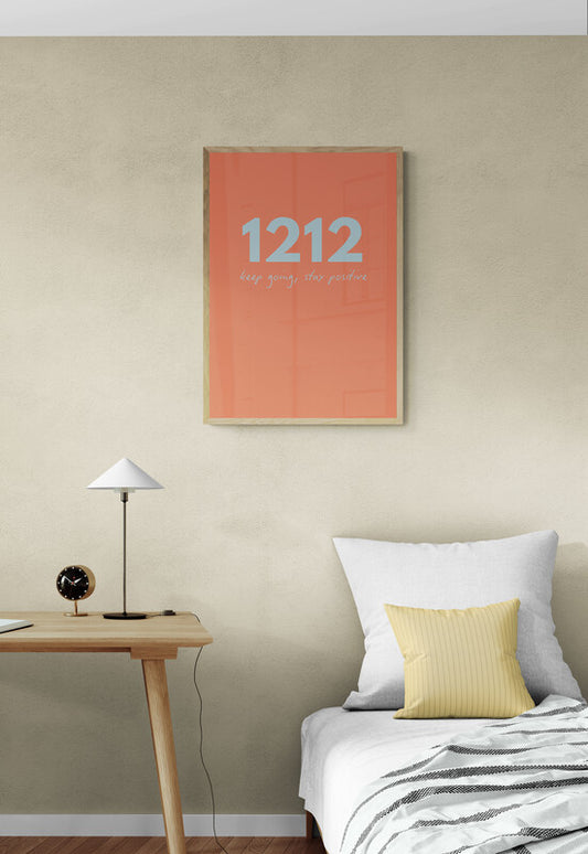1212 Angel Time Wall Art Print | Keep going, stay positive