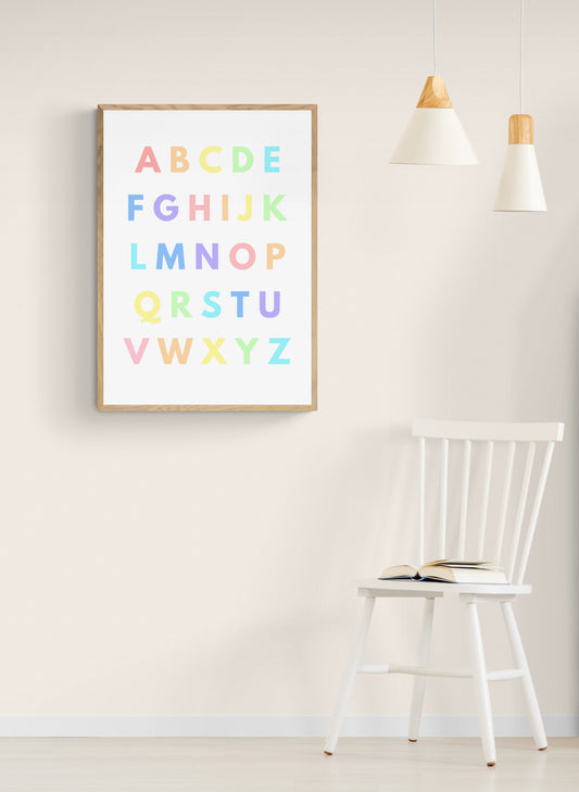 Bright and Bold Alphabet Print – Fun, Educational Wall Art for Kids