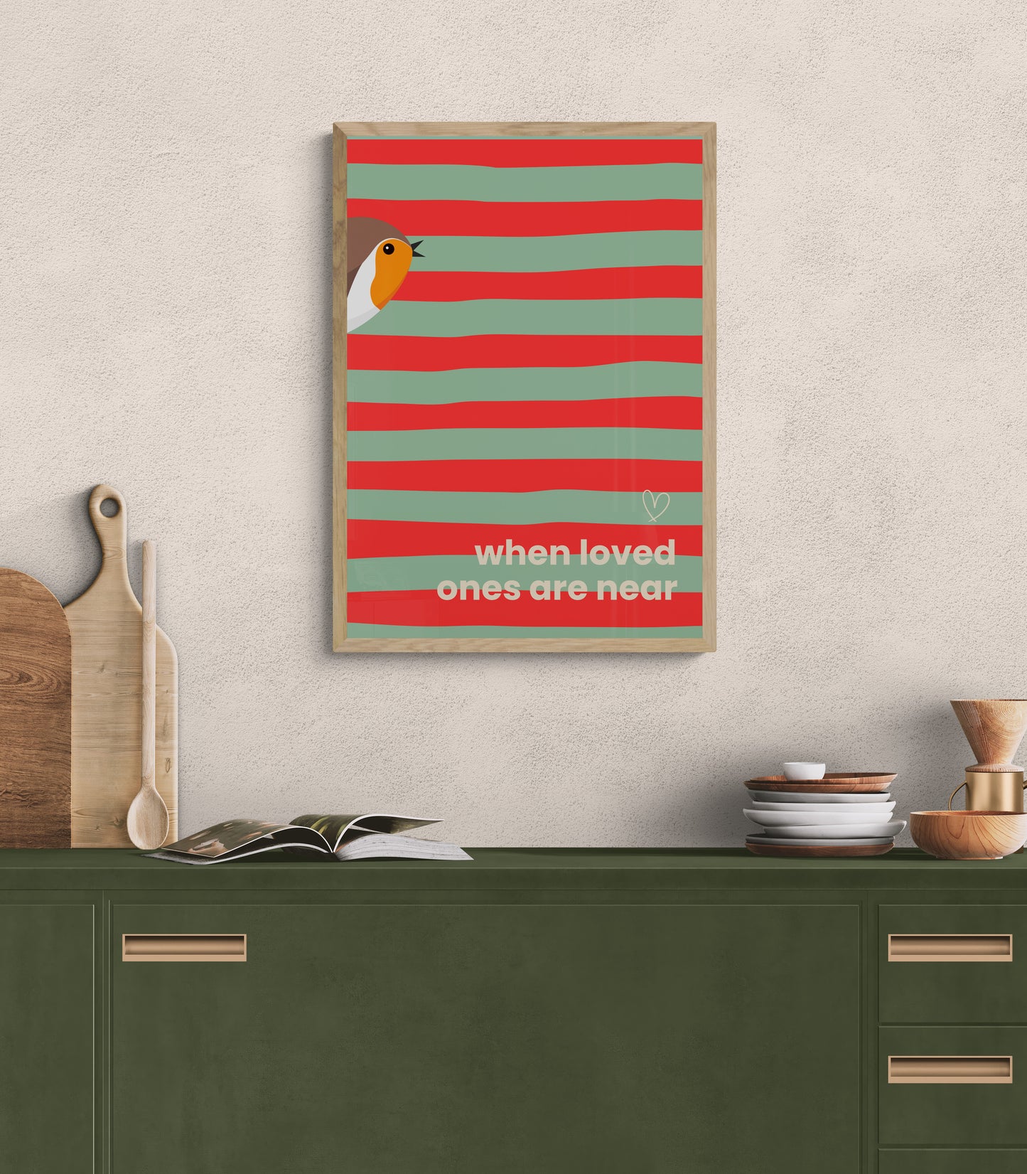 Robin's appear wall art print