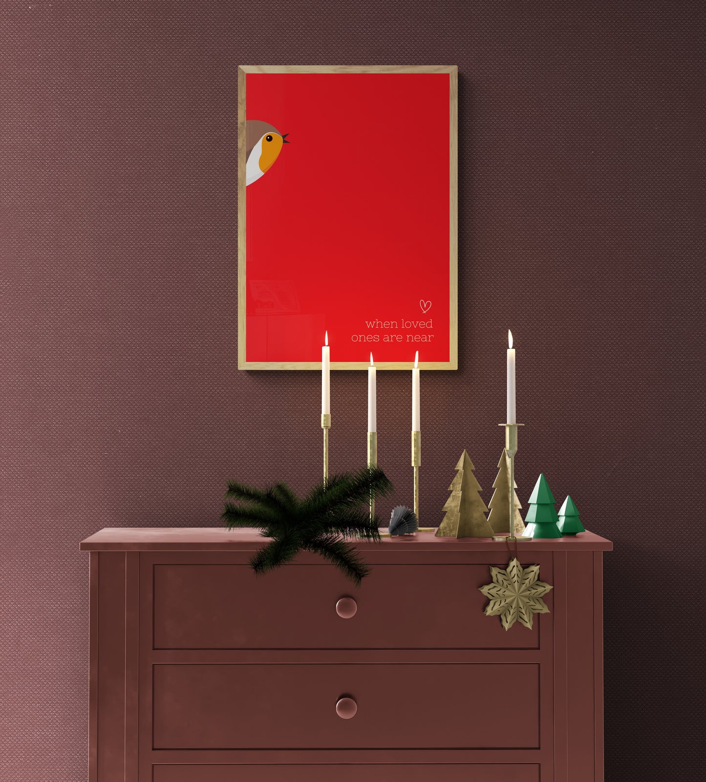 Robin's appear wall art print