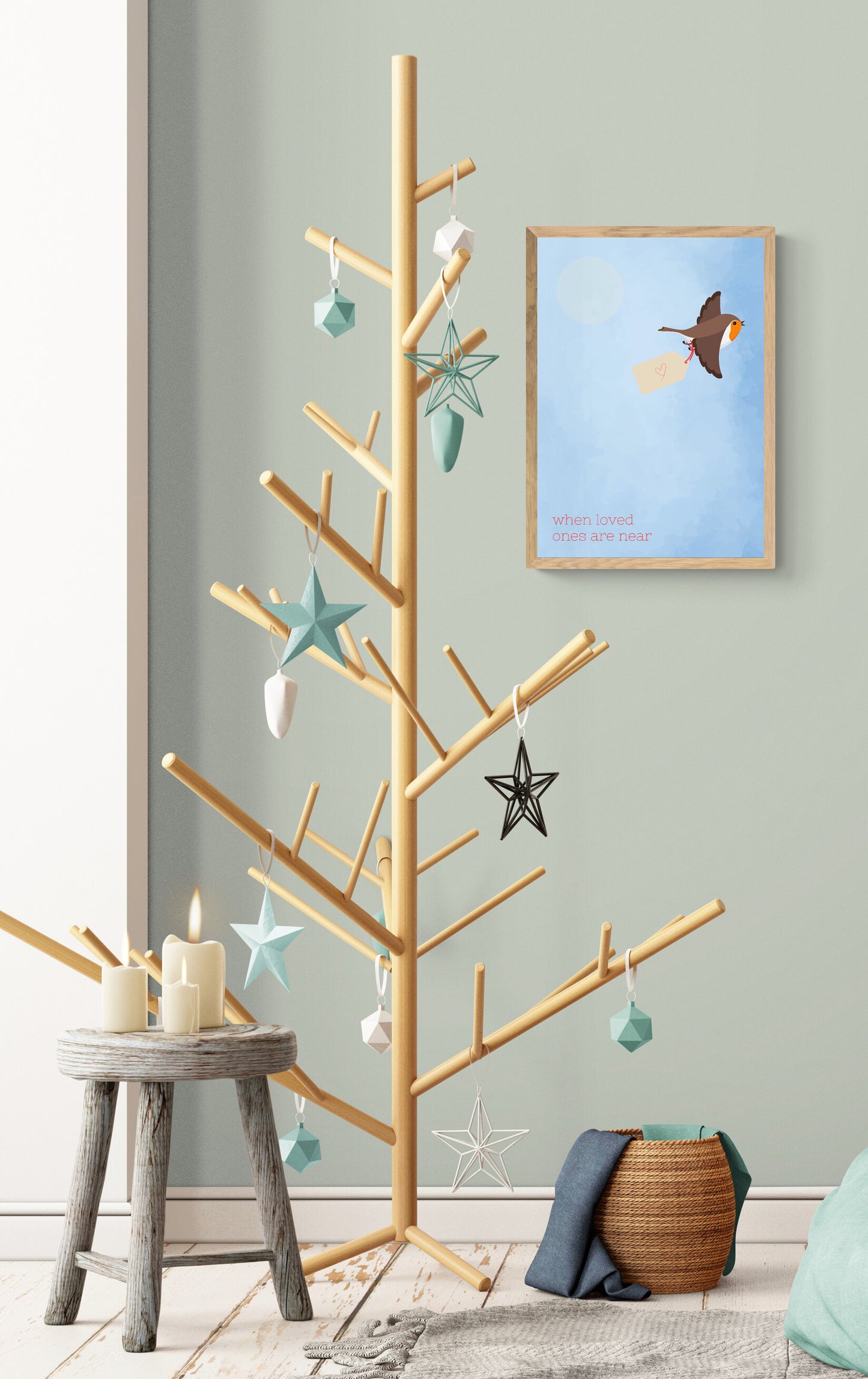 Robin's appear (flying robin) wall art print