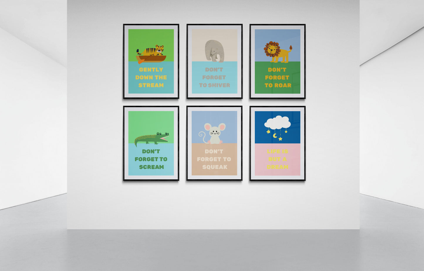 Row row row your boat wall art print collection