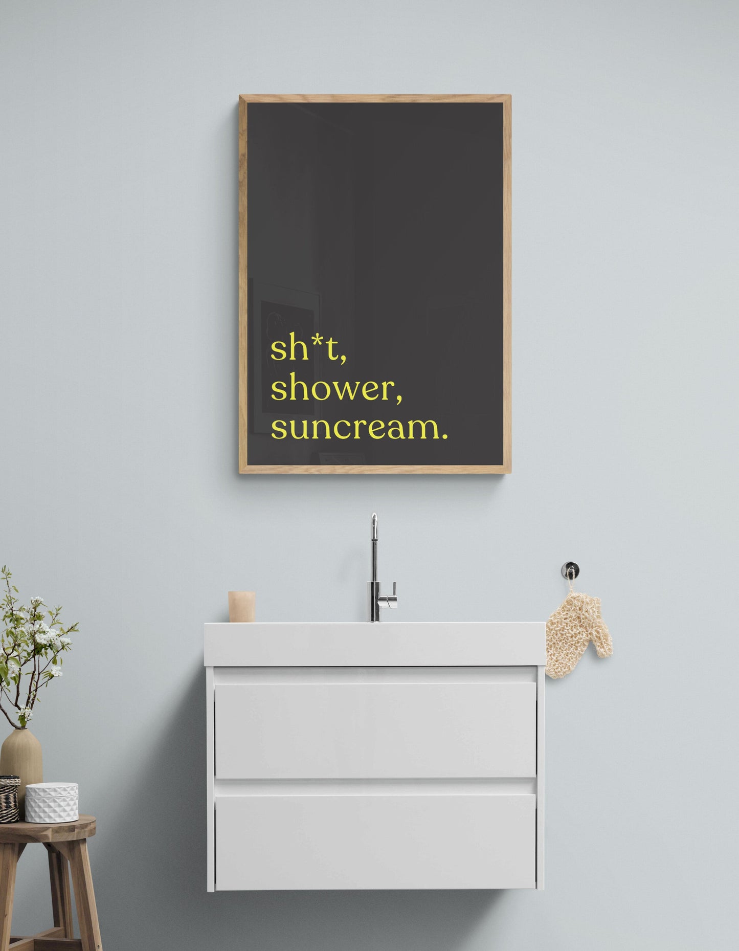 Sh*t, Shower, Sunscreen | DIC x Barley Designs Men's SPF Art Print