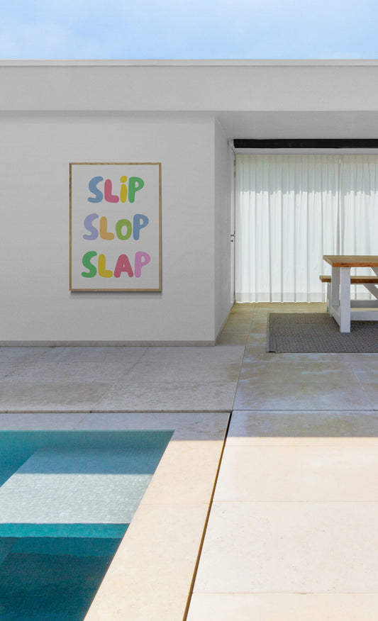Slip slop slap wall art print