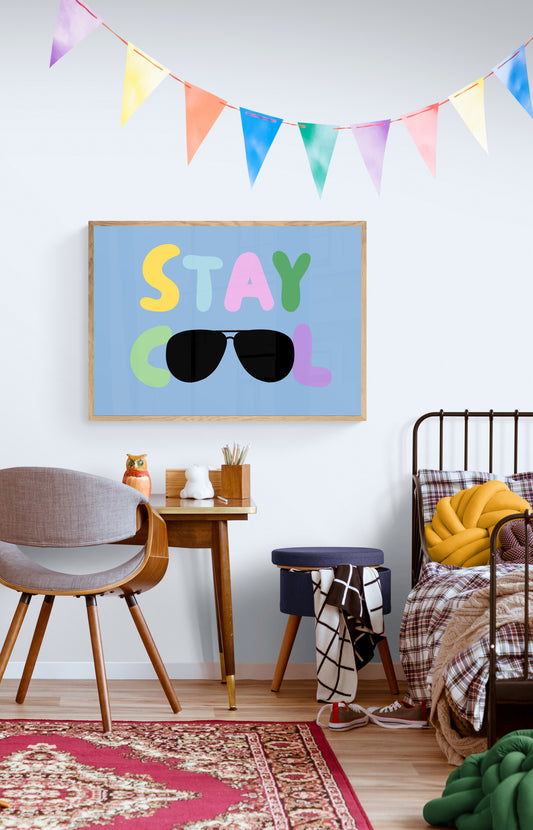 Stay cool (aviators) wall art print