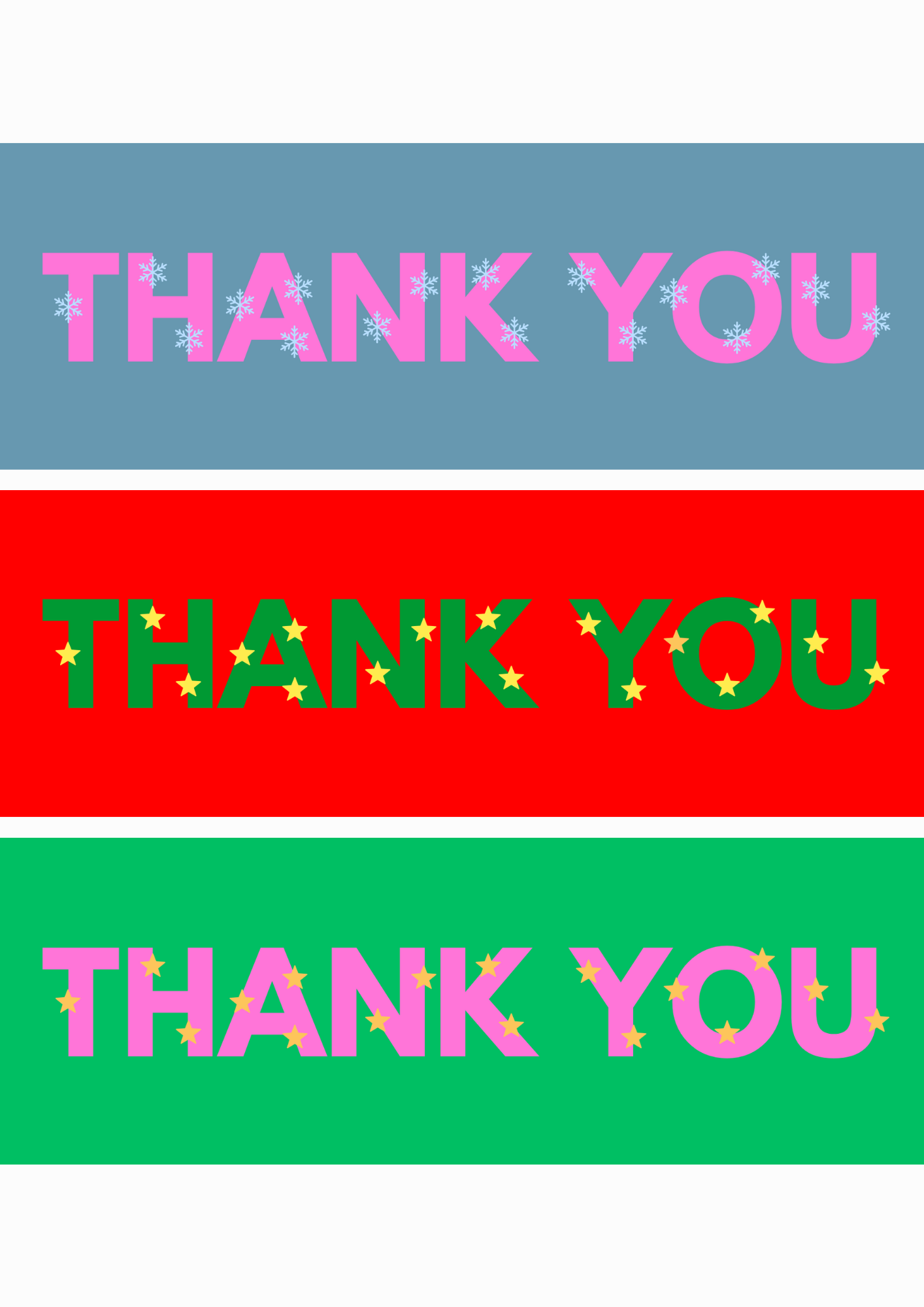 Christmas "thank you" signs