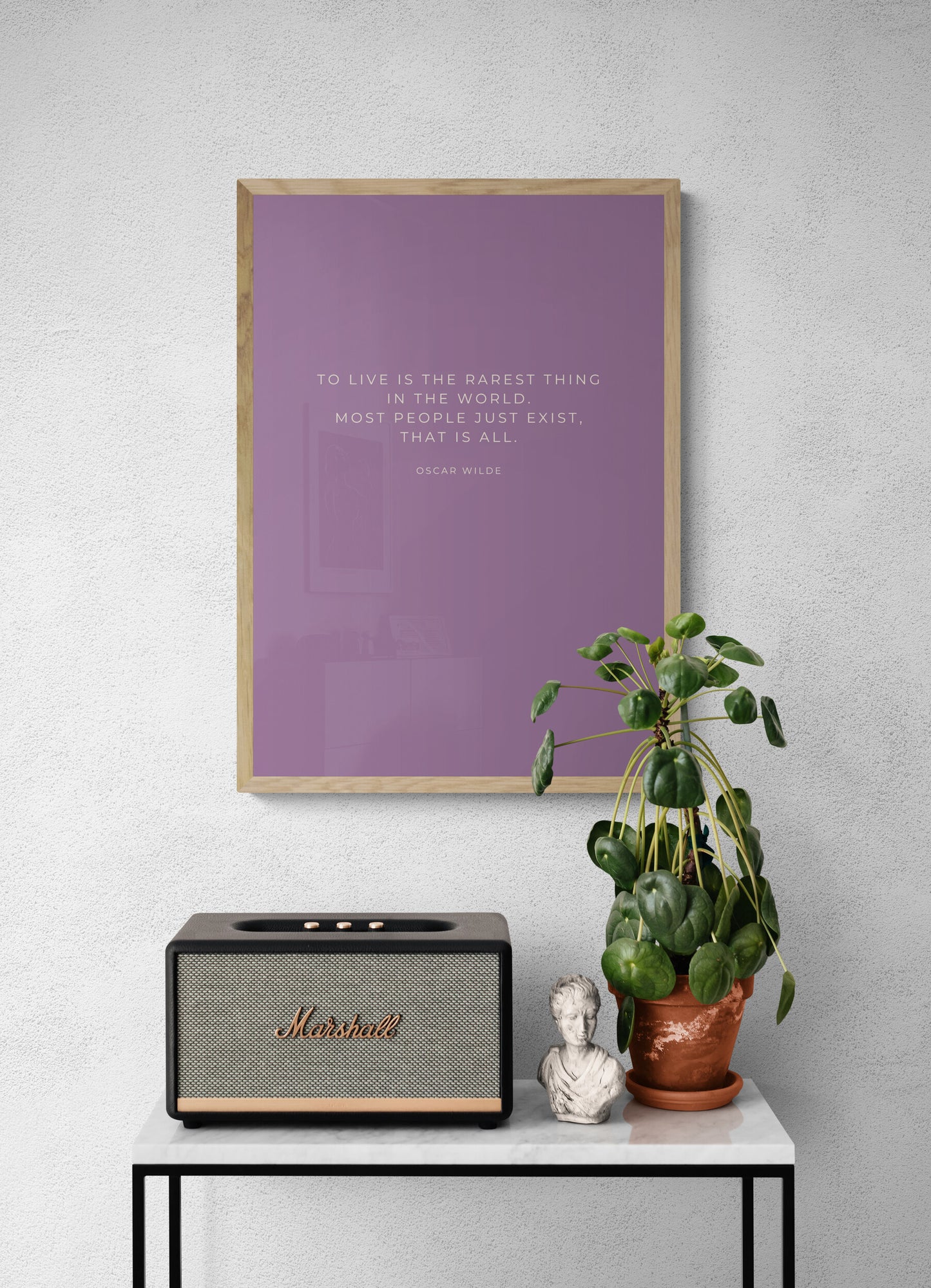 To Live Is the Rarest Thing in the World | Oscar Wilde Quote Print