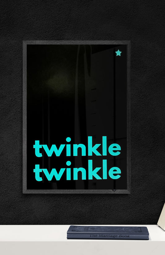 Twinkle, twinkle glow in the dark wall art print