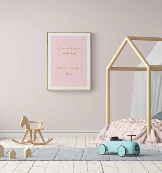 The Invisible thread wall art print