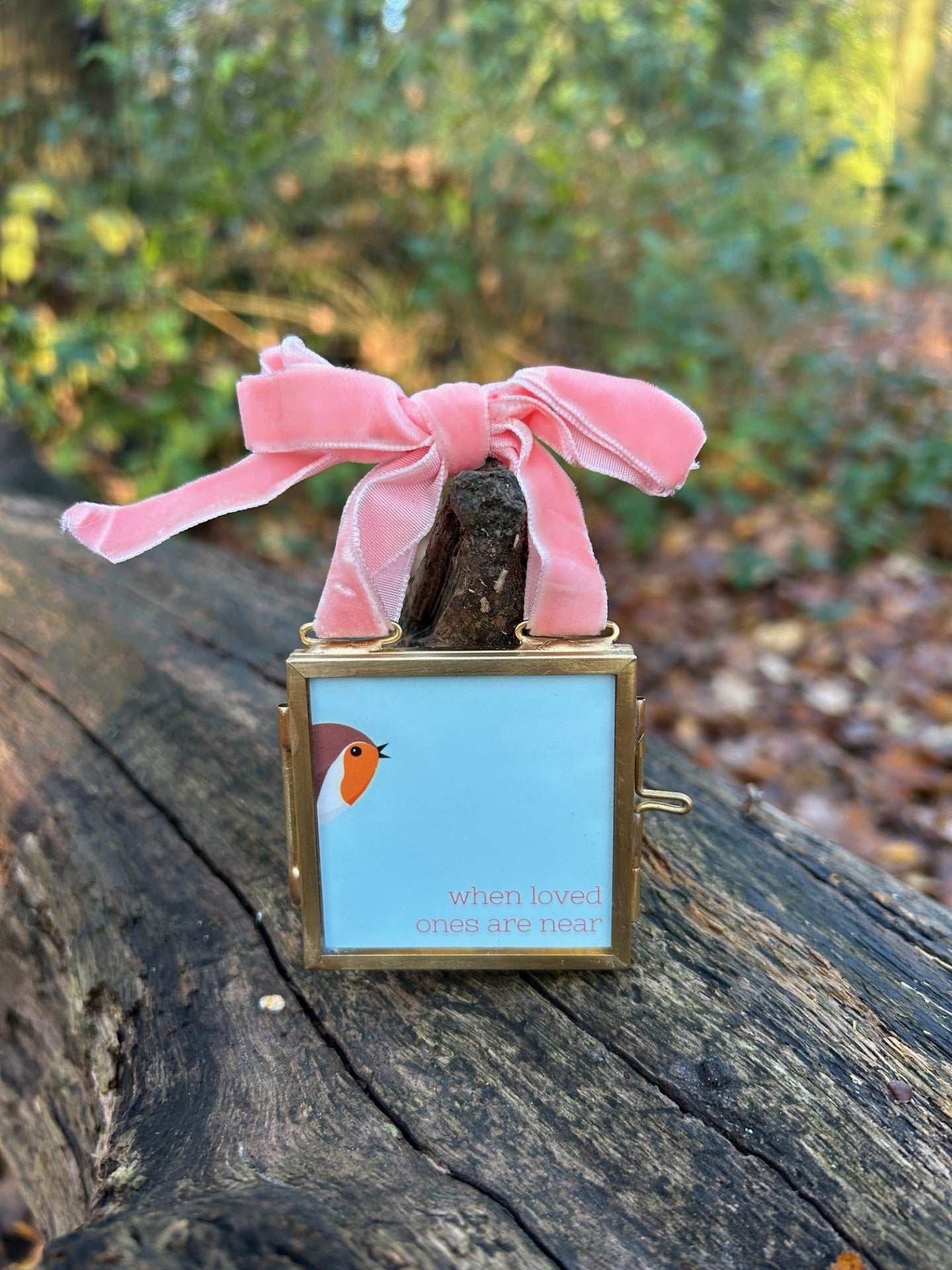 Mini print Christmas tree decorations (includes frame)