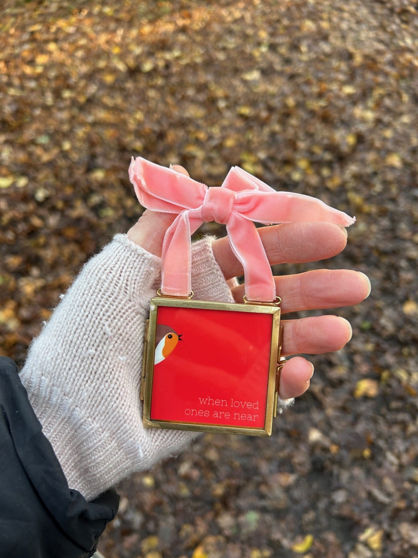 Mini print Christmas tree decorations (includes frame)