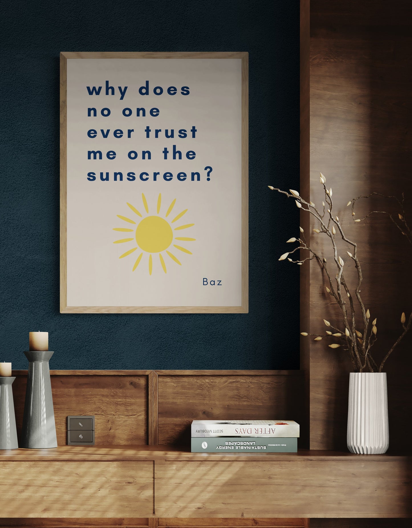 why does no one trust me on the sunscreen? | DIC x Barley Designs SPF Art Print